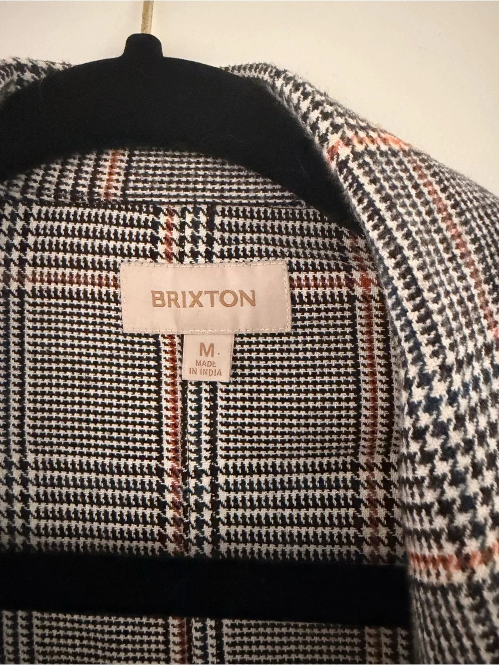 Brixton Gray Plaid Jacket with Pink Windowpane - Picture 2 of 3